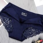 Seamless Ice Silk Women's Lace Panties