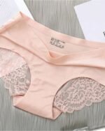 Seamless Ice Silk Women's Lace Panties