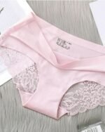 Seamless Ice Silk Women's Lace Panties